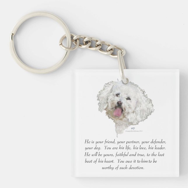 Keepsake, Male Dog Keychain (Front)