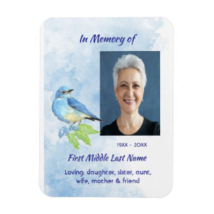 Keepsake Memorial Bluebird Garden Bird Magnet