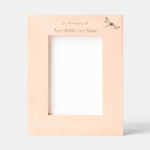 Keepsake Memorial Dragonfly Lotus Flower Engraved Frames