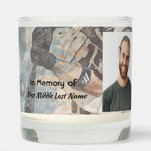 Keepsake  Memorial Memory Card Baseball Sport Scented Candle