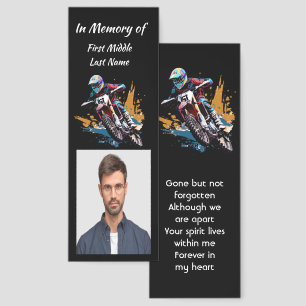 Keepsake Memorial Motocross Motorcycle Racing Bookmarks