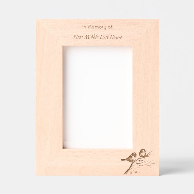 Keepsake Memorial Photo Bird Garden Nature  Engraved Frames (Front)