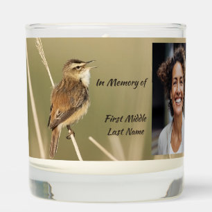 Keepsake Memorial Photo Bird Garden Nature Scented Candle