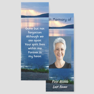 Keepsake Memorial Photo Lake Sunrise Nature Bookmarks