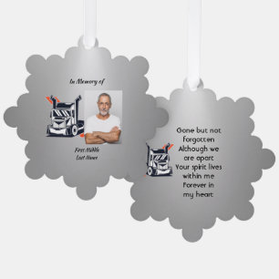 Keepsake Memorial Semi-Truck Tractor-trailer  Ornament Card