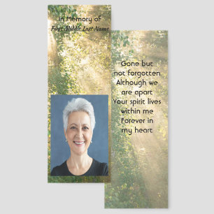 Keepsake Memorial Sunshine Golden Forest Bookmarks