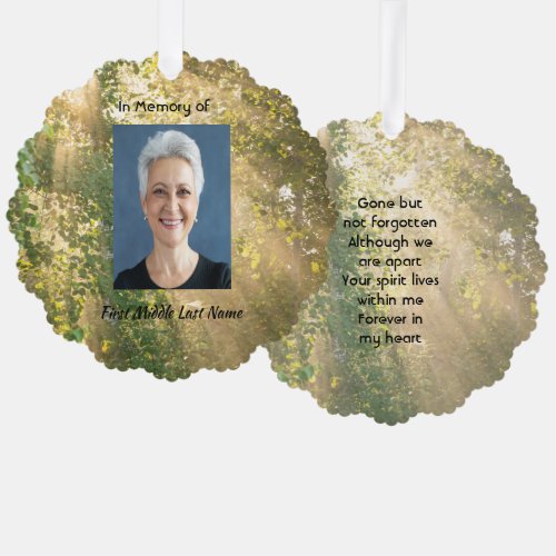 Keepsake Memorial Sunshine Golden Forest