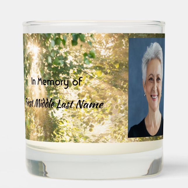 Keepsake Memorial Sunshine Golden Forest Scented Candle (Front)