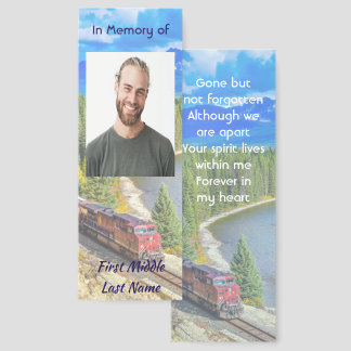 Keepsake Memorial Train Rail Tram Railway Bookmarks