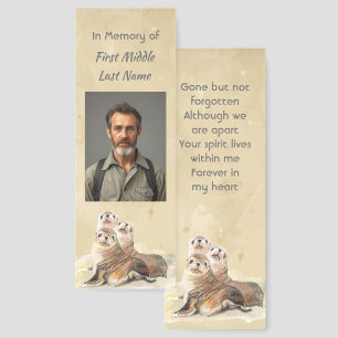 Keepsake  Memorial  Watercolor Seals Animals Bookmarks