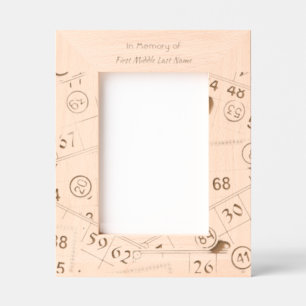 Keepsake Memory Photo Prayer Bingo Game Engraved Frames