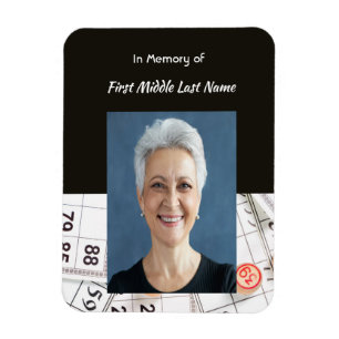Keepsake Memory Photo Prayer Bingo Game Magnet