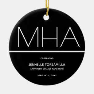 Keepsake MHA degree Graduation Ceramic Ornament