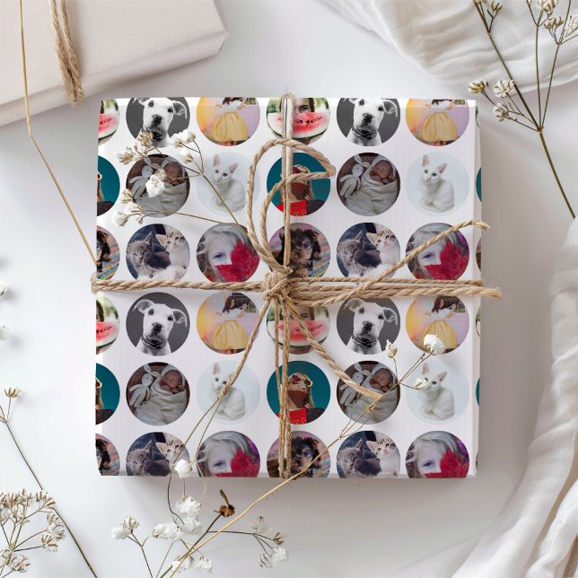 Keepsake Multi Photo Custom Collage Wrapping Paper Sheets (Creator Uploaded)