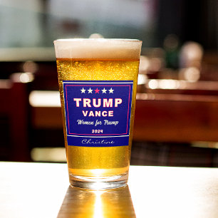  Keepsake, Name Women for Trump 2024 Election Pint Glass
