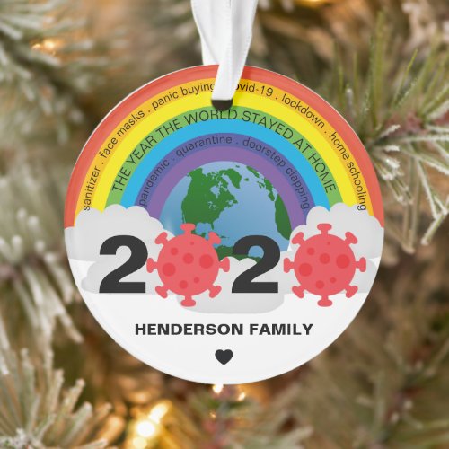 Keepsake Personalized 2020 Covid Christmas Tree Ornament