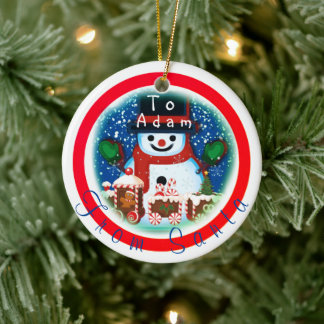 Keepsake Personalized From Santa Ceramic Ornament
