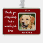 Keepsake Pet Dog Cat Memorial Christmas Date Photo