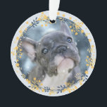 Keepsake Pet Photo   Year Hanukkah Commemorative Ornament<br><div class="desc">This sweet ornament is perfect for baby's first Hanukkah, puppy's first Hanukkah (or kitten's first Hanukkah, but don't tell the dogs we said that!), to commemorate a sweet fur-baby gone to the Rainbow Bridge too soon. Upload your photo (square works best, and other size will be cropped square) and remember...</div>