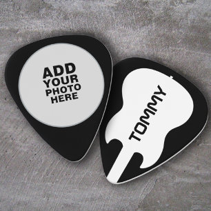 Keepsake Photo Black Guitar Pick