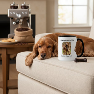 Keepsake Photo Cocker Spaniel Brown Personalize Mug