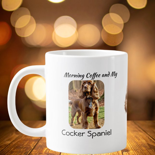 Keepsake Photo Cocker Spaniel Personalize Giant Coffee Mug (Creator Uploaded)