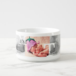 Keepsake Photo Collage Birth Announcement Bowl