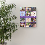 Keepsake Photo Collage Grandma Purple Canvas Print<br><div class="desc">Create a true keepsake of a photo collage of your favorite photos for grandma. 12 photos on a grid with purple divider and "we love you,  grandma" in classic typography. She will love this keepsake of her grandkids.</div>