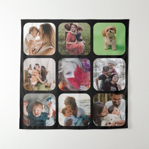 Keepsake Photo Collage square template round edges Tapestry