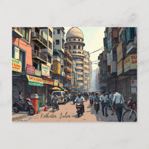 Keepsake Souvenir for downtown Kolkata, India Postcard