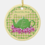 Keepsake Tea Time Teapot Ceramic Ornament at Zazzle