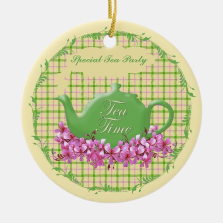 Keepsake Tea Time Teapot Ceramic Ornament