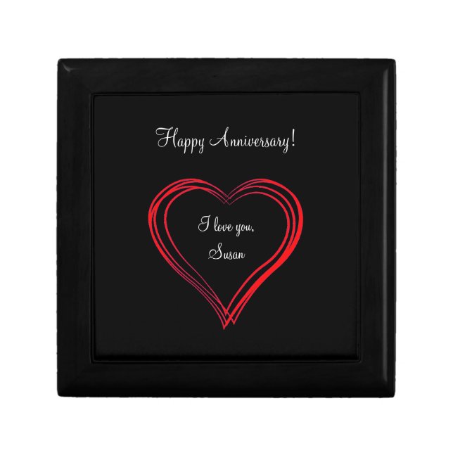 Keepsake Tie Box For Him Valentine's Day (Front)