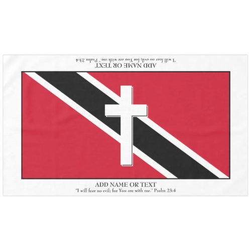Keepsake  TRINIDAD FLAG  Cross Scripture Large Tablecloth