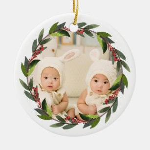 twins first christmas ornament