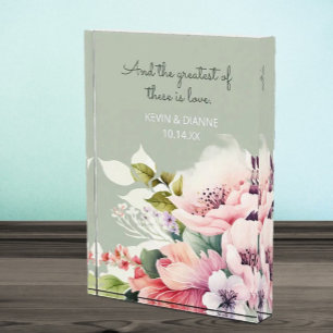 Keepsake Wedding Gift! Custom Love  Photo Block