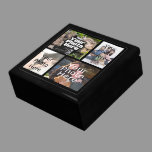 Keepsake Wood Jewelry/Valet Box, 4 Photo Collage Jewelry Box
