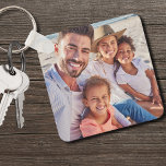 Keepsake Your Family Photo Keychain<br><div class="desc">Design a personalized keepsake with this custom double-sided keychain, offering room for two of your favorite photos. Although it’s ideal for family pictures, you can easily replace them with snapshots of friends, pets, or cherished memories like vacations. This adaptable keychain makes a meaningful gift for any occasion, whether it's Christmas,...</div>