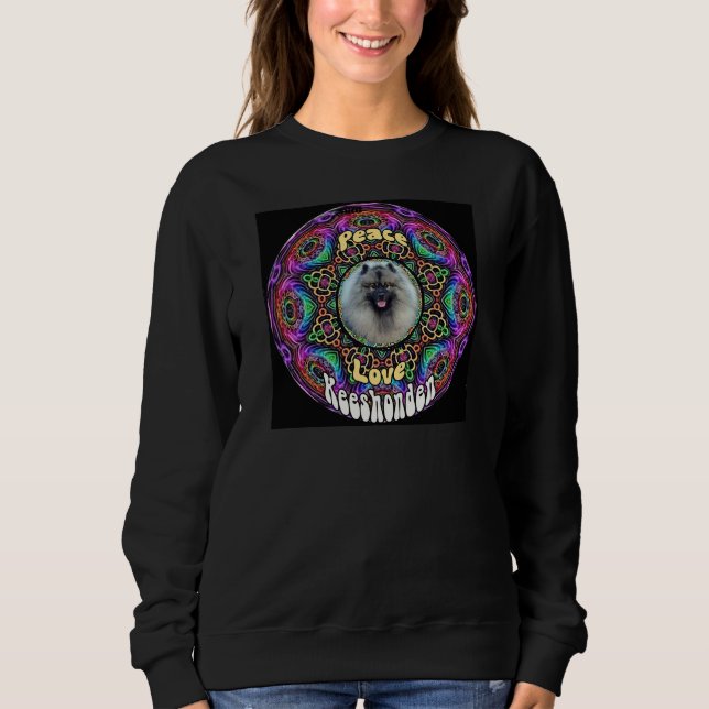 Kees in purple mandala sweatshirt (Front)