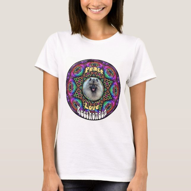 Kees on purple mandala white T shirt (Front)