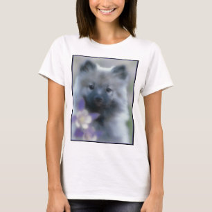 Keeshond and Columbine - Dog Photograph T-Shirt