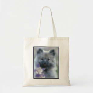 Keeshond and Columbine  - Dog Photograph Tote Bag