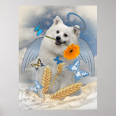 Standing Keeshond Dog Poster