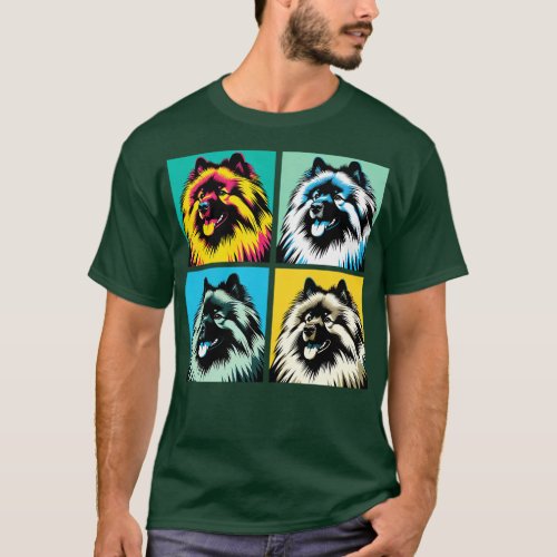 Keeshond Art Dog Lovers T_Shirt
