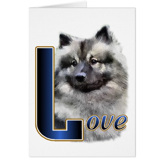 Keeshond Art Gifts Cards (Front)