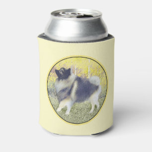 Keeshond Aspen Painting - Cute Original Dog Art Can Cooler