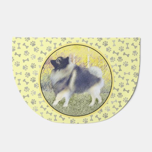 Keeshond Aspen Painting _ Cute Original Dog Art Doormat