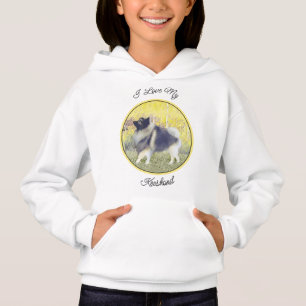 Keeshond Aspen Painting - Cute Original Dog Art Hoodie