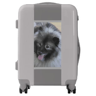 Keeshond Bailey Painting - Cute Original Dog Art Luggage