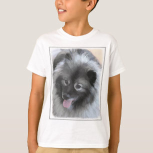 Keeshond Bailey Painting - Cute Original Dog Art T-Shirt